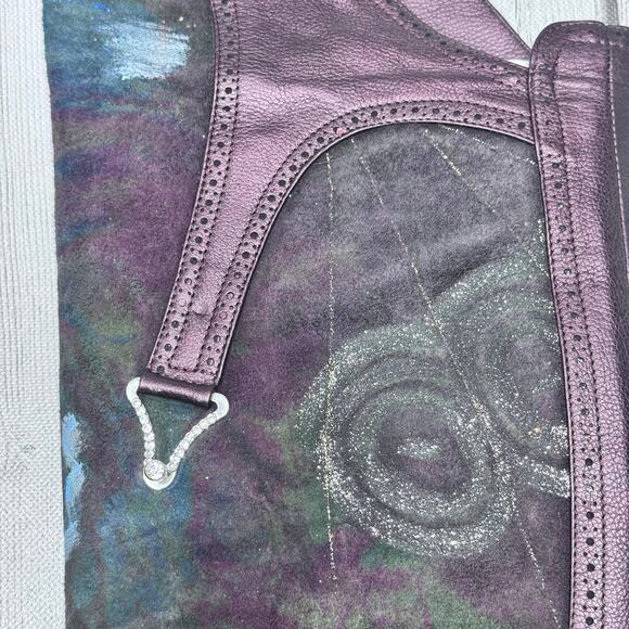 MARINO FABIANI Italian Leather & Suede Over Knee Boot Size 7 1/2 - Picture 4 of 12